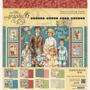 GRAPHIC 45 "PENNY'S PAPER DOLLS" 8X8 PAPER PAD FAMILY RETIRED SCRAPJACK'S PLACE