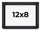 12x8 Shadow Box Frame Black | 1 Inches Deep Real Wood Farmhouse Shadowbox Displa