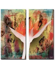 Ready2HangArt Painted Petals XXVB 2pc Canvas Wall Art by Tristan Scott