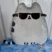 Pusheen Cat Grey Sunglasses Pillow Plush Cushion Never Used BNWOT