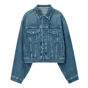[Alexander Wang] Rounded Trucker Jacket With Bonded Seams