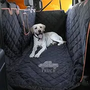 Ablechien Waterproof Dog Floor Hammock for Crew Cab Trucks - Car Dog Cover Back Seat for Fold up Rear Seats, Heavy Duty Scratch-Proof Dogs Protector for Truck F150 & F-Series (Black)