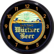 Wurtzer Oshkosh WI Beer Tray Wall Clock Peoples Brewing Co Ale Lager Man Cave