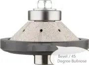 3 Piece 3/8" Bevel 45 Degree Bullnose Diamond Brazed Router Bit Granite concrete