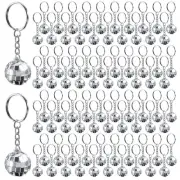 36 Pcs Mini Disco Ball Keychain Bulk Disco Ball Party Favors Sliver Disco for...