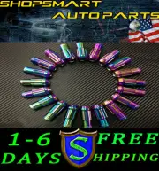 12X1.25 NEO CHROME ALUMINUM TUNER LUG NUT 20 FOR SUBARU INFINITI SUZUKI 350Z
