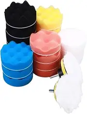HEALLILY 25Pcs Car Buffing and Polishing Pad Kit Pads for Waxing Sanding and Sealing for Car Detailing and Paint Finishing