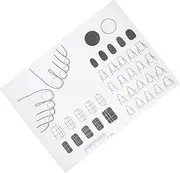 HAMPPLIES Acrylic Nail Art Practice Mat Silicone Training Sheet for DIY Manicure Portable and Lightweight for Learning Nail Application Techniques and Crafting Unique