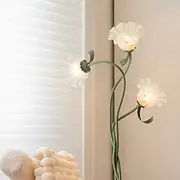 Floor Lamp 2/3 Heads Vintage Rural Floor Lamp Living Room Sofa Bedroom Lamp French Style Lily of The Valley Flower Floor Lamp