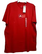 Adidas Men's XL American Cotton Red T-Shirt NEW(A9)