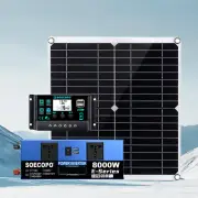 Solar Full Kit 8000w 110v Inverter 300W Solar Panel Home 100A Controller SystGu