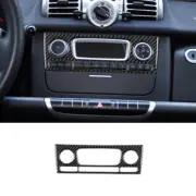 Black Multimedia Button Panel Carbon Fiber Sticker For Benz Smart Fortwo 2011-15 (for: Smart)