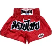 Boon Classic Red Muay Thai Shorts