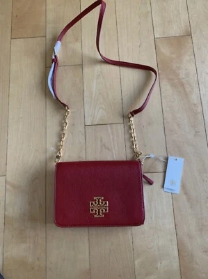 NWT Tory Burch Britten Combo Cross Body - Redstone - Brand New
