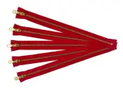 Closed End Gold Brass Zipper In Wholesale, YKK Red Donut Pull Zippers - 5 pcs