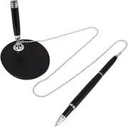 Gogogmee Desk Pen Loss Chain Signature Counter Pen for Office Retail Bank Metal Desk Stationery Holder