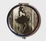 Flapper Art Deco Ballerina Compact Mirror Make Up Pocket Mirror Cosmetics