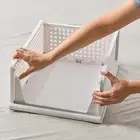 HG Stackable Storage Basket Plastic Large Open Drawer Wardrobe Cloth Container F