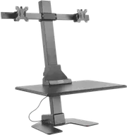 Ergovida Dual Monitor Electric Workstation Black