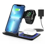Wireless Charger, 3 in 1 Fast Charging Station Cable