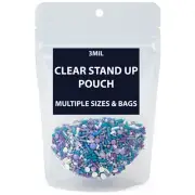 3Mil Low Density Polyethylene (LDPE)/ Nylon, Clear Stand Up Pouches