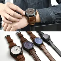在飛比找樂天市場購物網優惠-男錶 仿三眼大錶面皮革錶【NE2071】