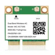 1200Mbps Bluetooth 4.2 Wifi Card 7265 802.11ac 2.4G 5Ghz for Laptop 7260HMW Y6Z1