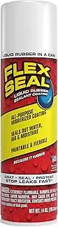 Flex Seal, 14 oz, White, Stop Leaks Instantly, Waterproof Rubber Spray On Sealant Coating, Perfect for Gutters, Wood, RV, Campers, Roof Repair, Skylights, Windows, and More