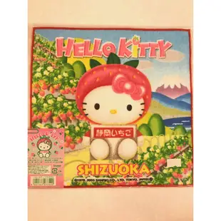 Hello Kitty 小方巾/小毛巾 (日本製) 靜岡限定 靜岡草莓