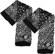 [WESIEVYA] 1 Pair Fishnet Long Elbow Gloves for Cosplay and Parties Stylish Hollowed out Mesh Fingerless Accessories for Nightclub Events and Costume Wear Classic Design