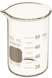 100ml Glass Beaker, Griffin Low Form, Graduated, PYREX 1000-100 (Pack 48)