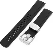 [MiLTAT] 20mm Crafter Blue Black Rubber Watch Strap for Seiko Baby MM200, Mini Turtles SRPC35