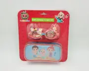 Cocomelon swim goggles and case set. The goggles are adjustable pool