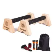 Premium Wooden Push Up Bars,Parallettes Bars for Calisthenics,Push Up