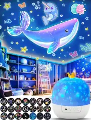 21 Sets of Films, Projector Night Light for Kids Bedroom, Ceiling, Kids Night Li