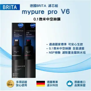【BRITA】mypure pro V6 濾芯組(0.1微米中空絲膜)