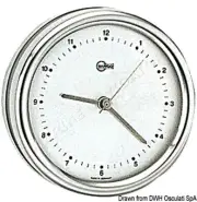 BARIGO Orion Series Quartz Clock 102mm Polished stainless steel silver dial