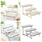 3 Tier Rectangular Serving Platter Stand Set, Party Display Set for