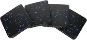 Sosoport 4pcs Treadmill Floor Mat Noise Reduction Non Slip Shock Absorbing Floor Protector Pad for Elliptical Bike Exercise Machines