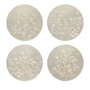 Addison Ross Chinoiserie Lacquer Round 15 Placemats, Set of 4