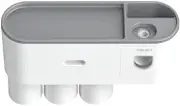 Multifunctional Toothbrush Holder Handfree Automatic Toothpaste Dispenser Set, ABS Material, Easy Installation - Ideal for Home Bathrooms