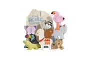 10pc Le Toy Van Wooden Andes Stacking Animals & Bag Educational Toy 18m+