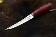 10" Unique Design Custom Handmade D2 Steel PUUKKO Knife Fiberwood (DKONLY) - NEW