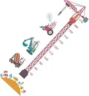 CHICAMPERA 2Pcs Height Stickers Cartoon Tower Crane Wall Decals for Home Bedroom Decoration Safe Durable Art Stickers for Nursery Wall Decoration
