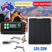 25W Solar Panel 12V Trickle Charge Battery Charger Marine RV Car+100A Controller
