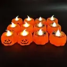 Halloween Pumpkin Light LED Light Up Glow In Dark Plastic Lantern Party Decors