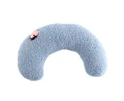 Cat Shaping Cushion Printing Neck Protection Soft Texture Fashion Dogs Cat Puppy U-shaped Sleeping Pillow Cats Supplies - Blue