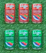 Ligo Sardines in Tomato Sauce 155g/5.5oz (6 cans)