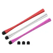3pcs Stylus Pens for Touch Screens Slim Universal Stylus Pen Red/Silver/Purple