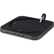 Satechi Aluminium Stand and Hub for Mac Mini, Space Grey - ST-ABHFM